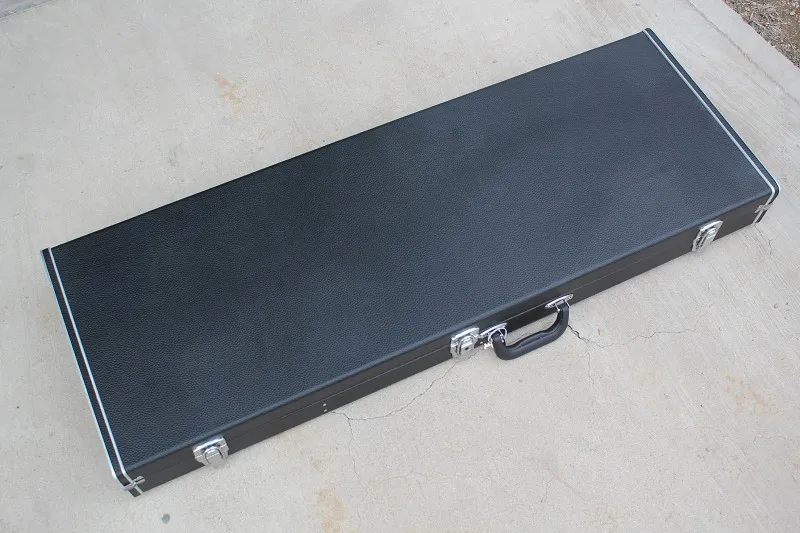 Прямоугольная коробка бас электрогитара hardcase Продажа с гитарой черный и желтый |