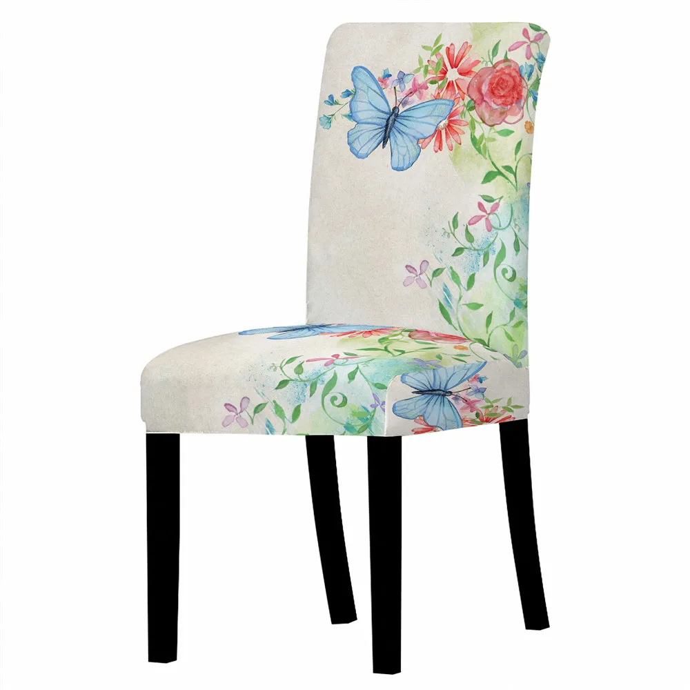 Universal Chair Covers Printed Elastic Stretch Universal Chair Cover Slipcovers For Dining Room Wedding Banquet Hotel