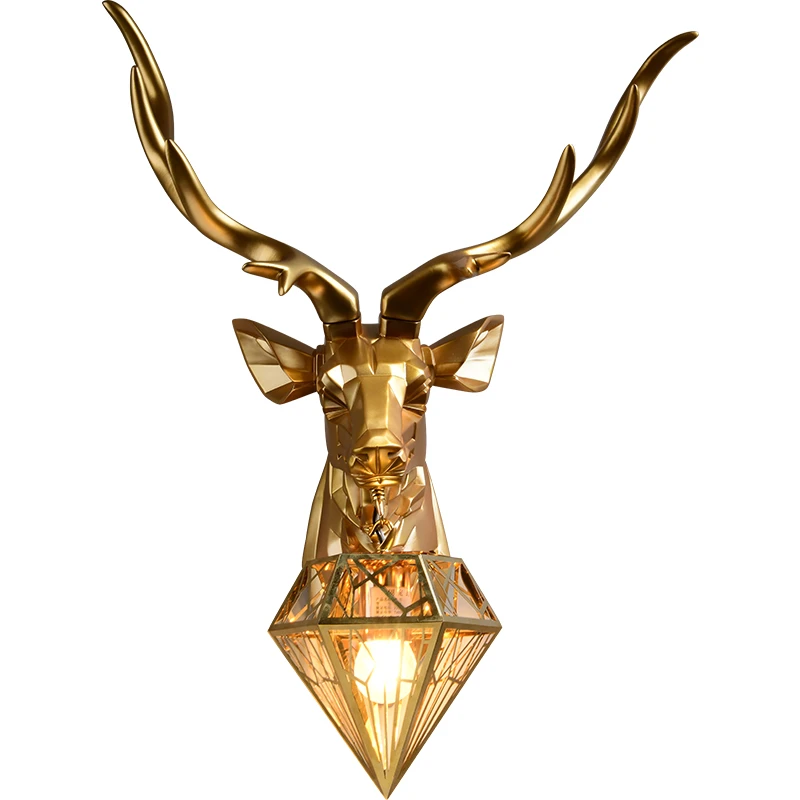 Nordic Design Deer Head Wall Lamp Antler Resin Decor Wall Light Bedroom Living Room Wall Lamp.jpg Q90.jpg