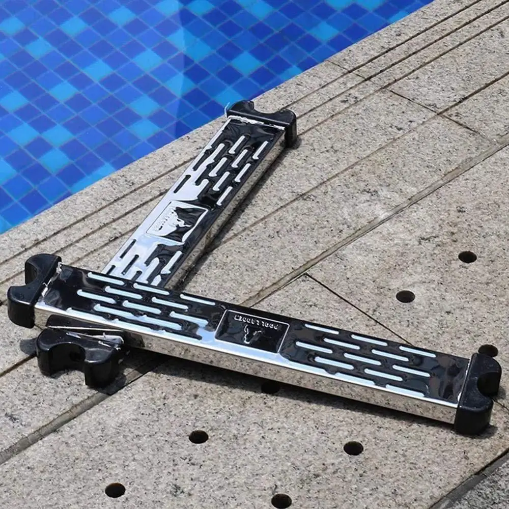 Finetoknow Stainless Steel Swimming Pool Pedal Replacement Ladder Rung Steps Anti Slip Accessories for Swimming Pool