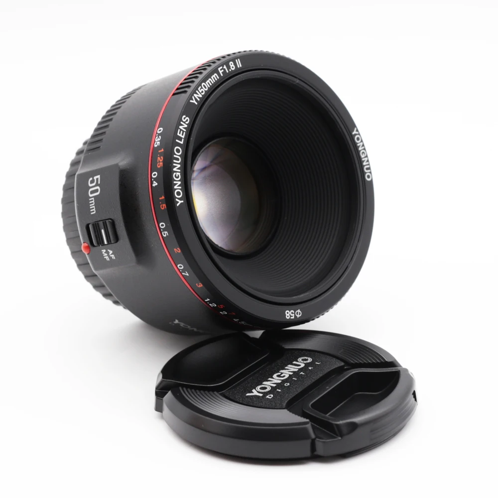 Объектив YONGNUO YN50mm F1.8 II с большой апертурой и автофокусом эффектом супер боке для