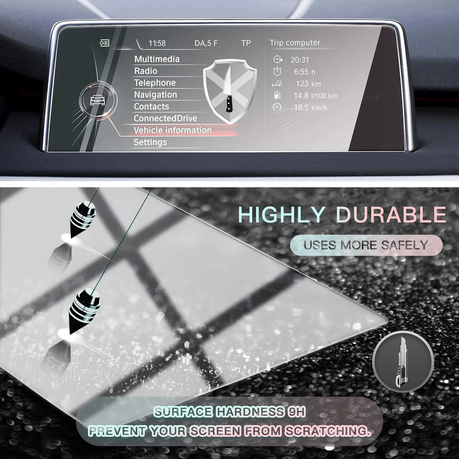 Защитная пленка для экрана автомобиля сенсорный экран с центральным управлением