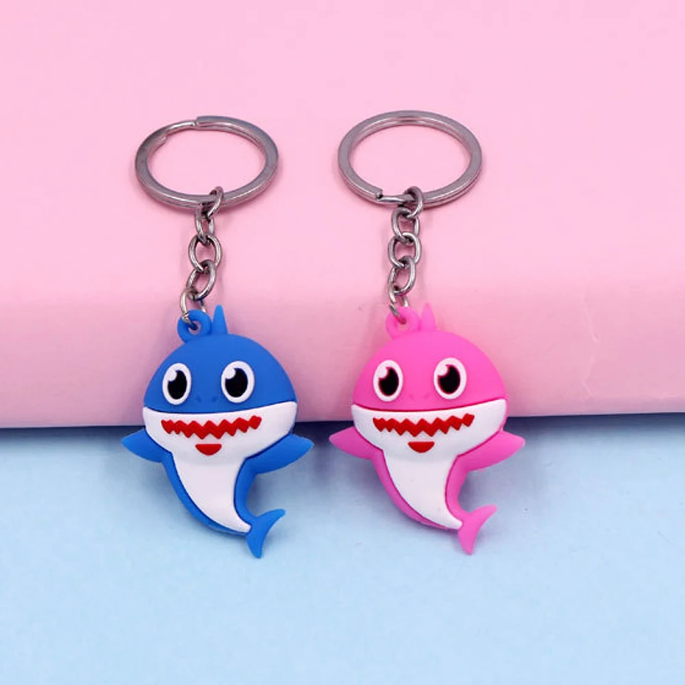 

2019 Lovely Cartoon Shark Keychain Key Ring Kids Toy Gift Decorate Bag Key Chains Beautiful Gifts for Women Girl Sleutelhanger