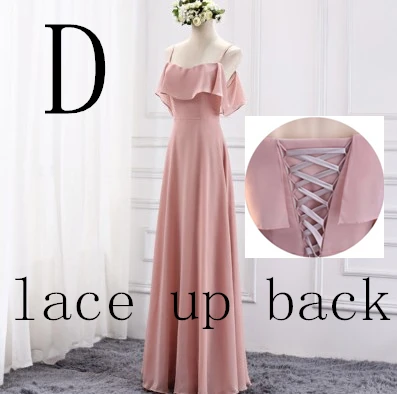 BLUSH 83 lace up Скромное зеленое корейское уникальное платье для подружек невесты больших размеров, платья подружки невесты длинное для девушек W4303 - Цвет: BLUSH 83 lace up