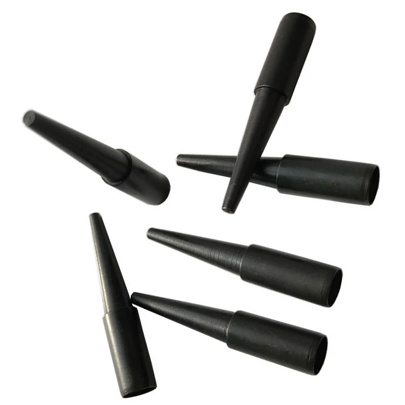 25Pcslot Practice archery arrowhead 7  7.5  8mm pointed head solid bow arrow field points sharp iron tips for hootatthetarget (6)