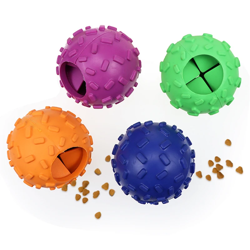 

Pet Dog Toys Interactive Chew Toy Ball Throwing Food Dispenser Toy for Dogs Tooth Cleaning Pet Supplies Funny Elasticity Rubber