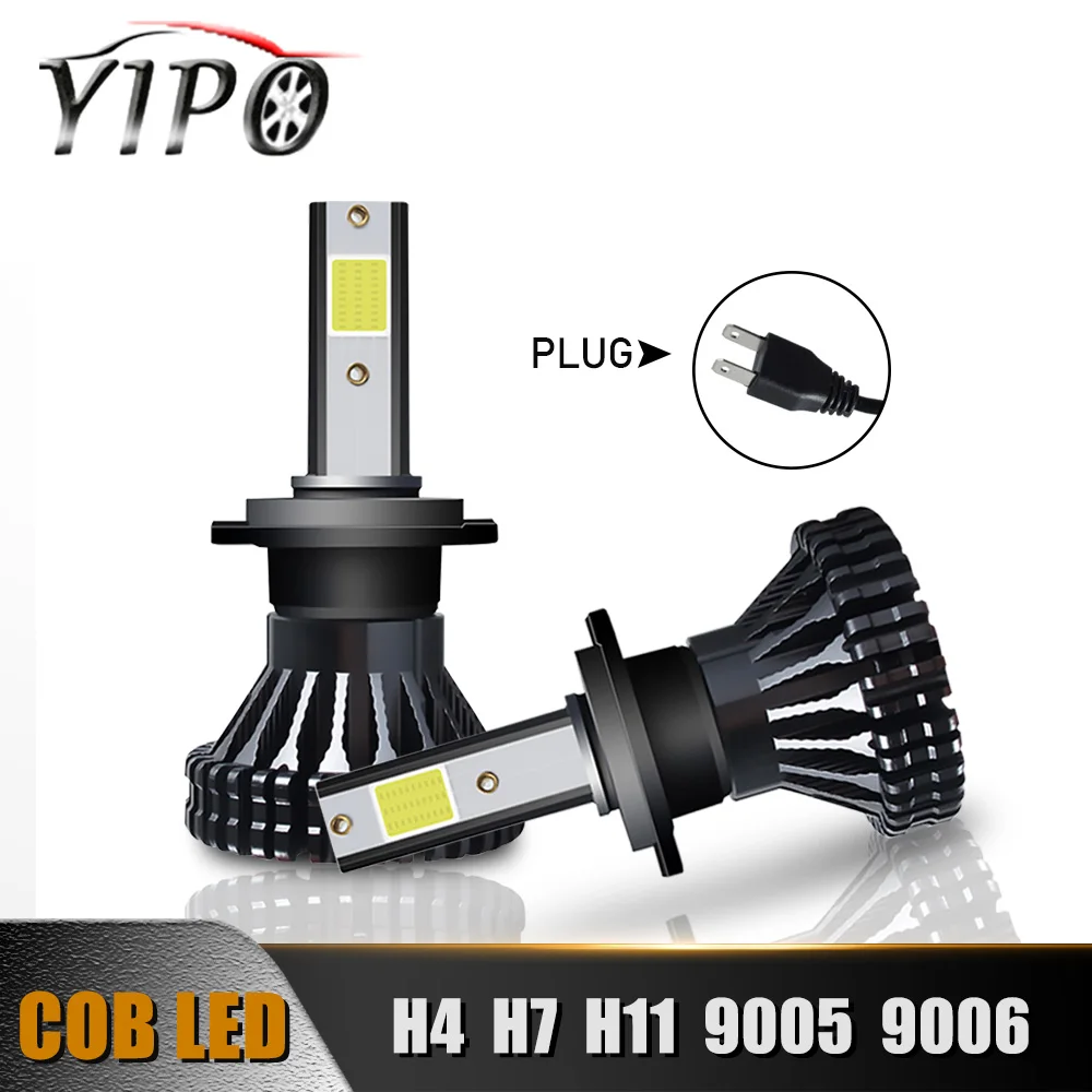 

LED h4 h7 h11 H1 H3 880 9005 9006 hb3 hb4 H13 9004 9007 h7 led COB headlamp beam bulb car light headlight kit 6000k 12V 2pcs