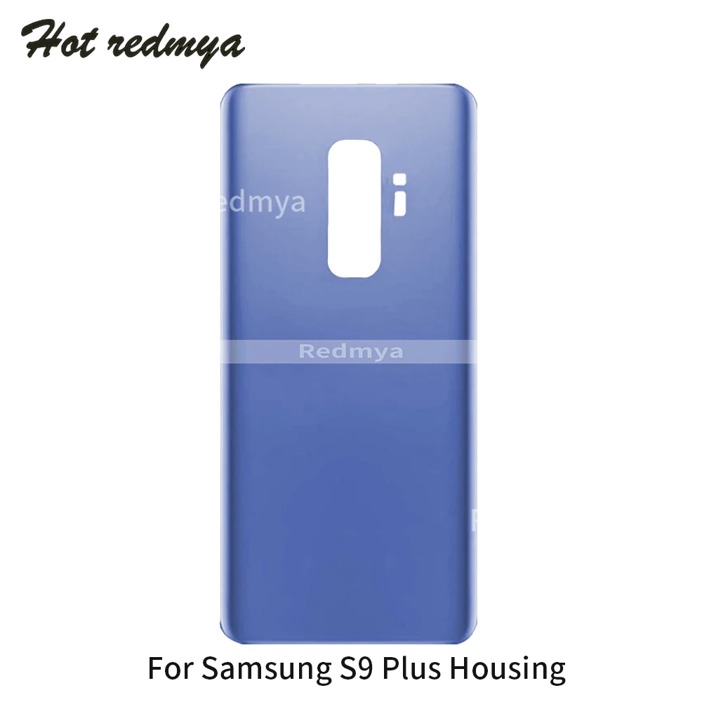 S9 Plus Blue S9+ сменный задний корпус для samsung Galaxy S9 Plus G965 G965F, чехол на заднюю батарею, полный корпус, дверь, заднее стекло+ наклейка - Цвет: S9 Plus Blue