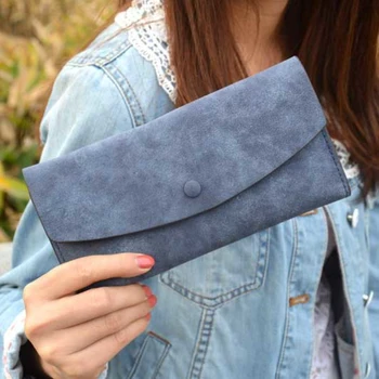 

Removable Cards Case Wallets Women Long Clutch Credit Card Holders Lady Solid Matte Leather Coin Purses Female