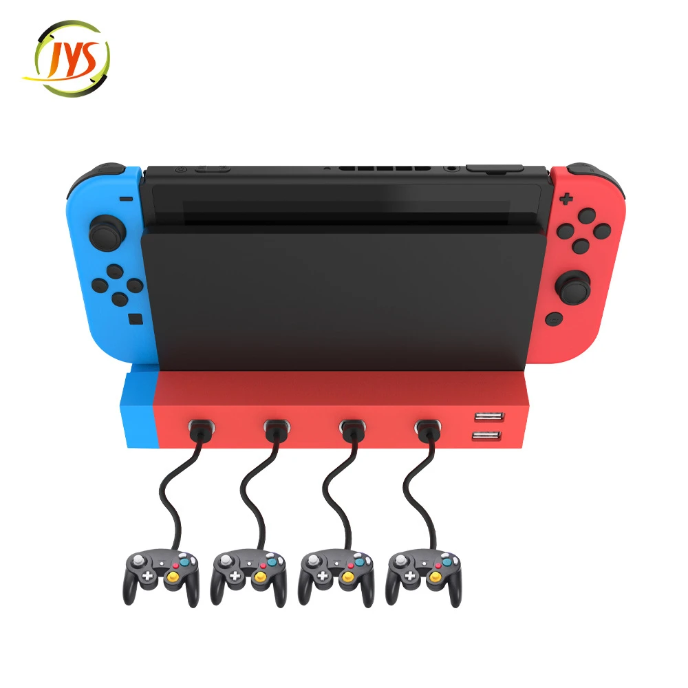 Jys Ns6 Usb Switch Hub With 4 Gc Controller Port Switch Converter Base Portable Switch Adapter For Game Playing Lovers Replacement Parts Accessories Aliexpress
