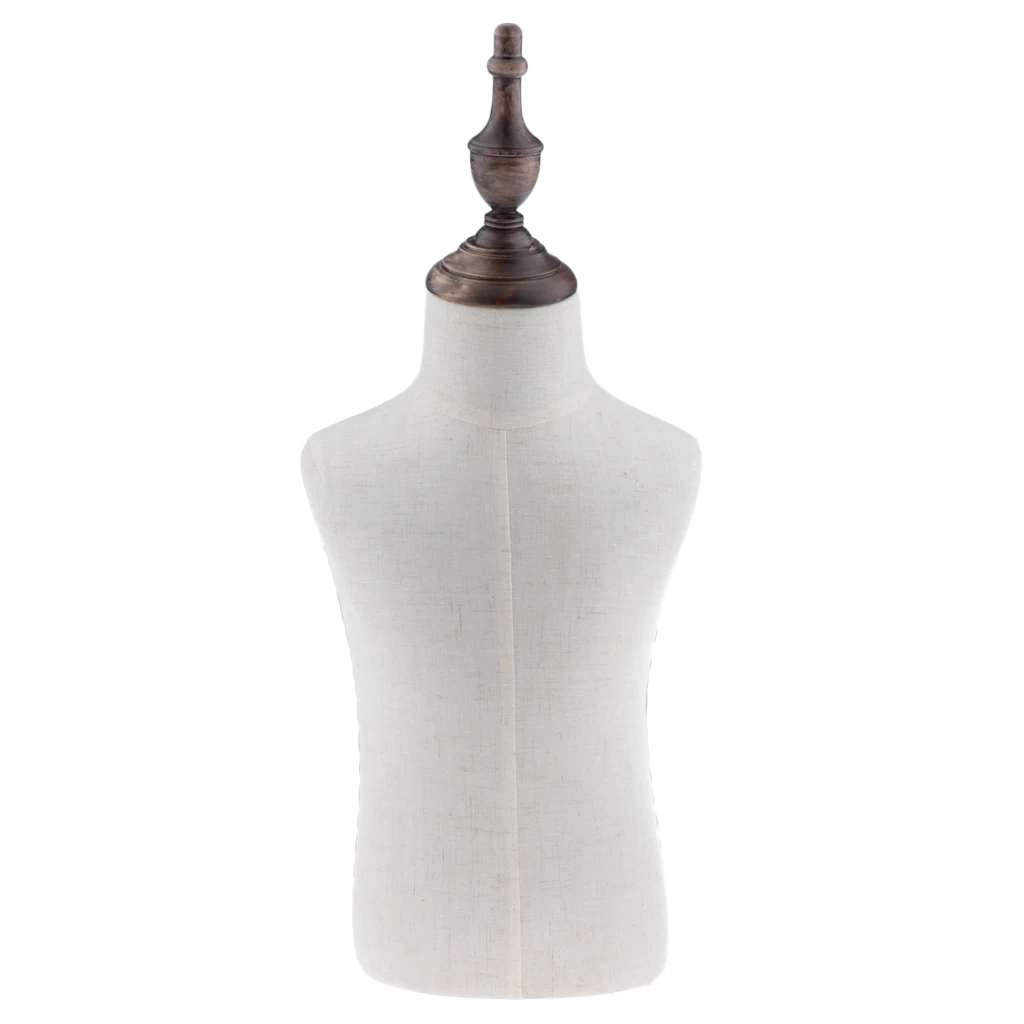 Child Infant Toddler Mannequin Body Dress Form for Apparel Scarf Whindowshop Display 2 Years Old Linen White