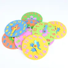 DIY Eva ЧАСЫ Обучающие Развивающие игрушки Веселая математическая игра для детей Детские игрушечные часы головоломка обучения цифр игрушки Веселая игра