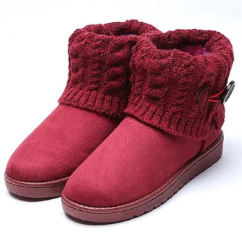 

new Women Snow Boots Winter Warm Ankle Boots For Women comfortable Flat Shoes padded ankle boots short tube casual cotton shoes