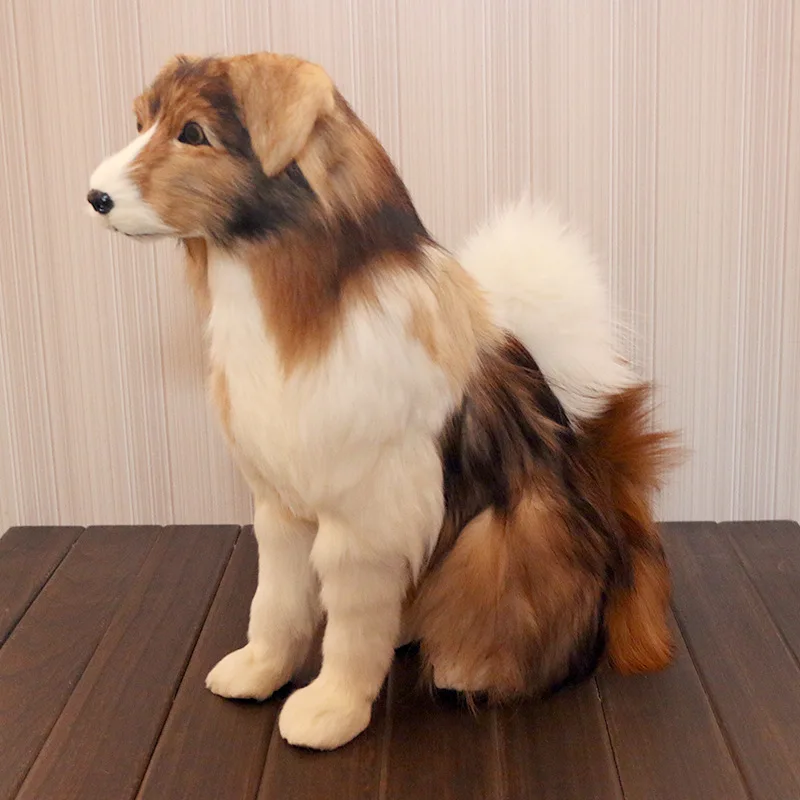 quality simulation animal dog model fur soft shepherd dog doll  home decoration gift shop crafts DY80063 (1)