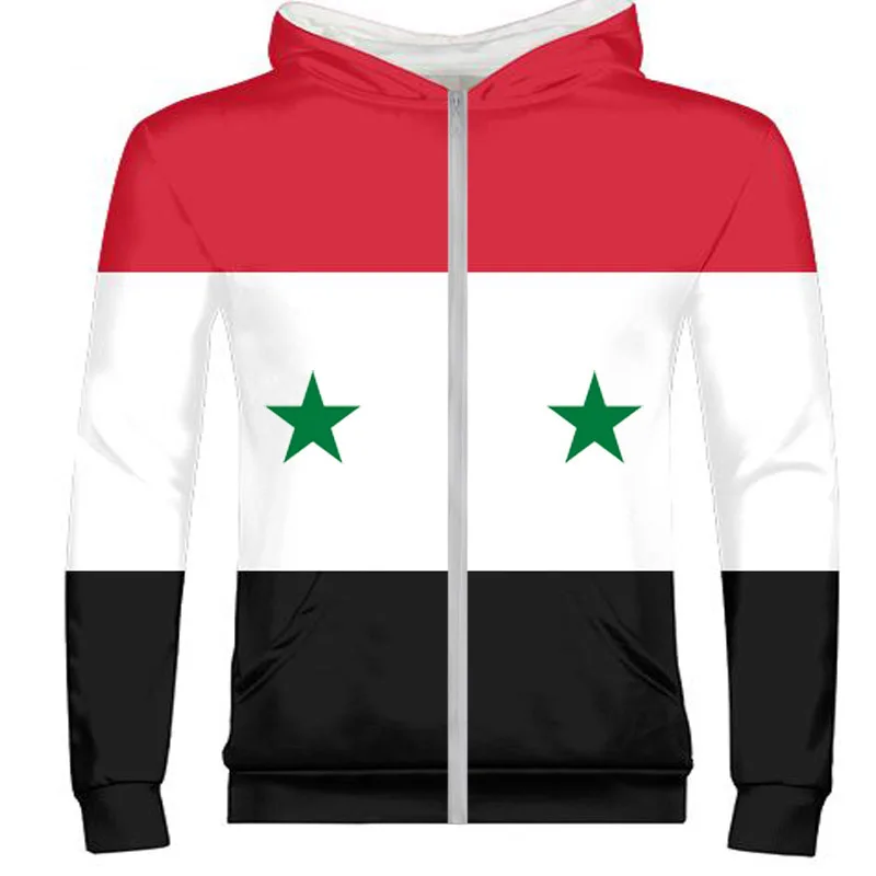 Сирийская Арабская мужской собственными руками Сделай Сам пользовательские фото Сирии syr толстовка на молнии нации ислама sy арабский арабские страны колледж Одежда для мальчиков