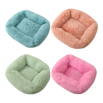 

Kennel Pet Warm House Soft Plush Cat Dogs Bed Puppy Cushion Comfortable Pet Nest Small Animals Sleeping Mat