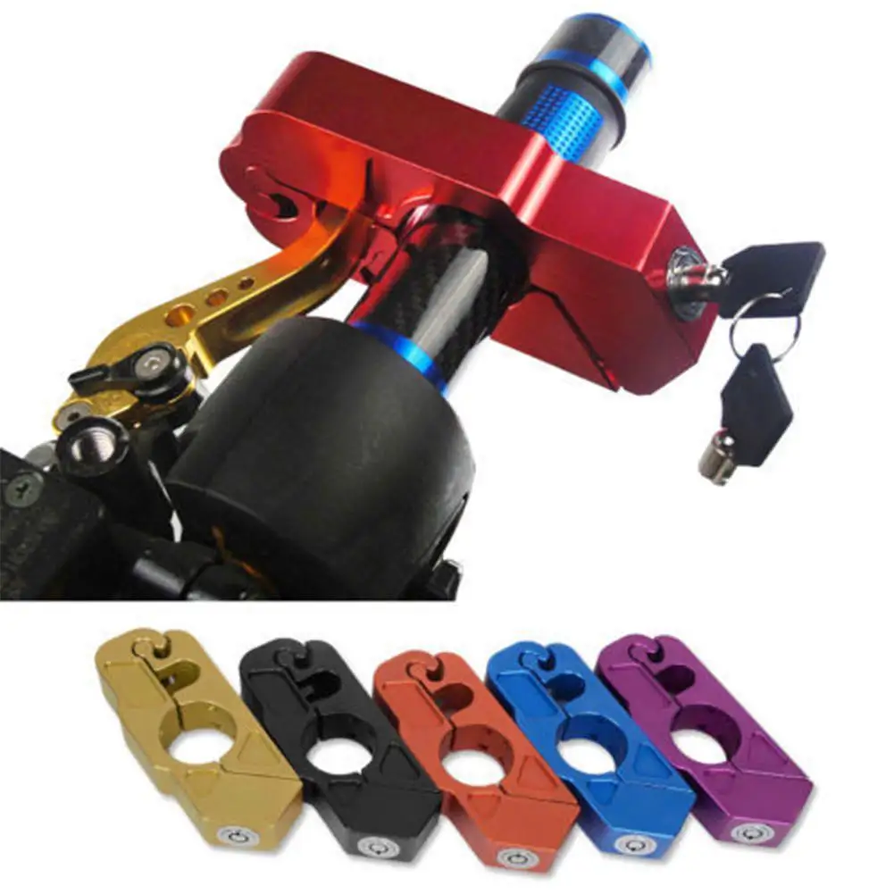 

CNC Motorcycle Handlebar Lock Brake Lever Throttle Grip Security Lock Anti Theft Protection For Terrain Vehicles