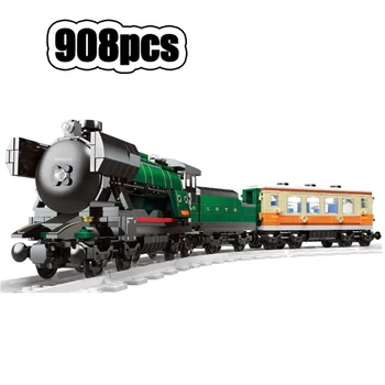 

21005 908Pcs Compatible Lepining Technic Series Emerald Night Train Model Building Kit Block Bricks Toys Christmas Gift 10194
