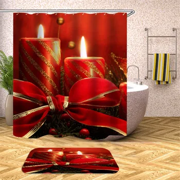 

3D Colorful Street Alley Pattern Shower Curtains Bathroom Curtain Waterproof Bath Curtain With 12 Hooks Christmas Gift