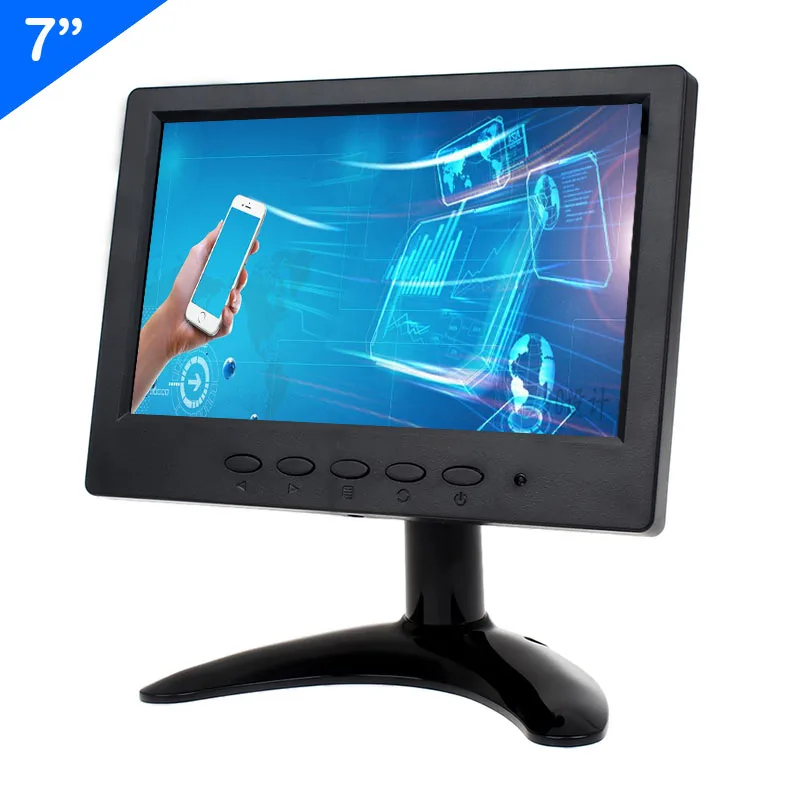 

ZHIXIANDA 7 Inch 1024x600 With HDMI VGA AV BNC Input For Car CCTV DVR Microscope Desktop TFT LCD Monitor For Home Usage