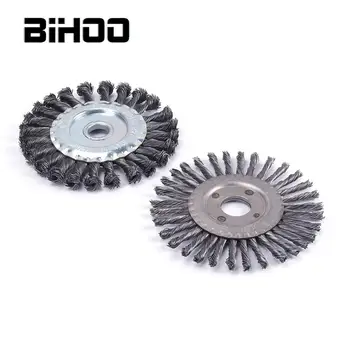 

2Pcs/Set 125mm Twisted Wire Wheel Brush Set 16mm Bore Coarse / Fine for Metal Polishing Cleaning Removing Paint