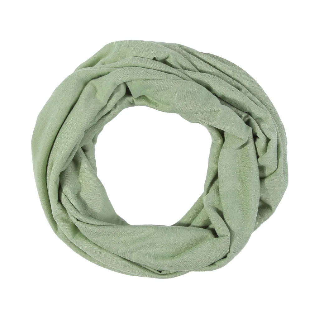 light Green Осень-зима, унисекс, для влюбленных, зимний однотонный теплый шарф на молнии, шаль с карманами, кольцо, многофункциональный головной шарф, новинка#30 - Цвет: light Green