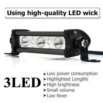

Spot LED Work Light Lamp Single Row Off Road Bracket Replacement Parts