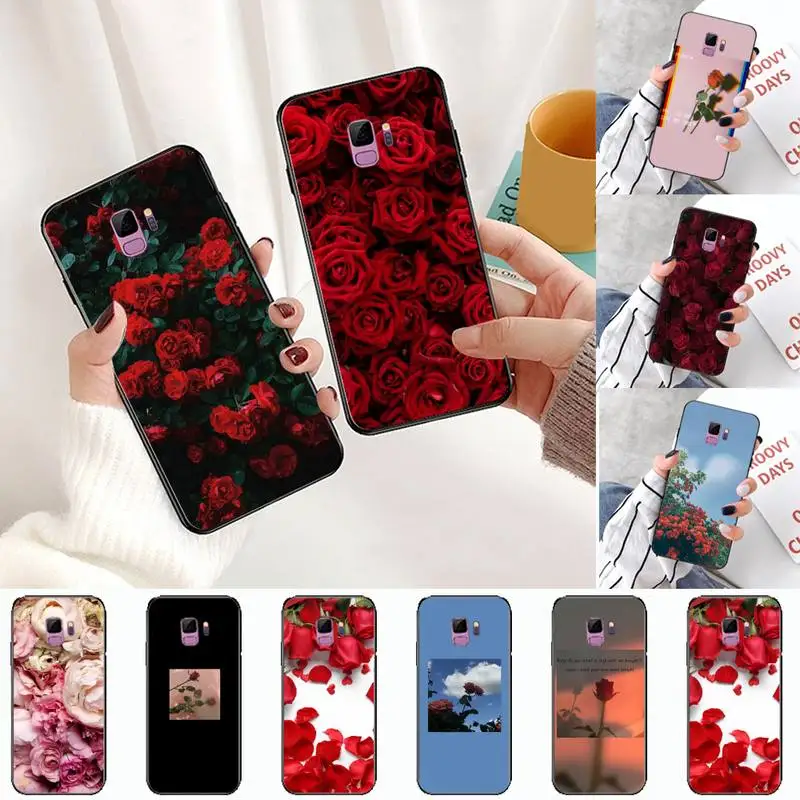 

Flower Sunflower Rose plant love Customer Phone Case For Samsung A20 A30 30s A40 A7 2018 J2 J7 prime J4 Plus S5 Note 9 10 Plus
