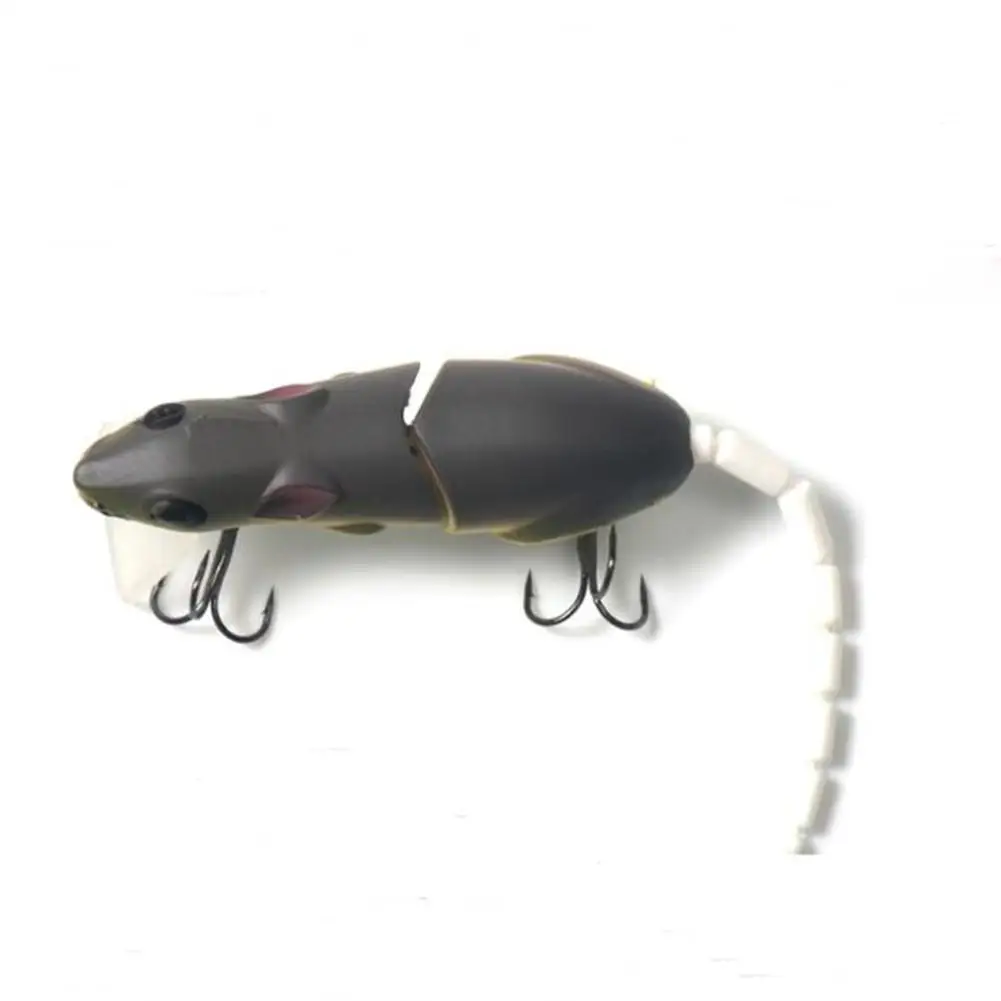 MeterMall 15,5 г Длинные стрелы бионическая мышь рыболовные приманки мульти-шарнир хвост рыболовные жесткие приманки - Цвет: brown