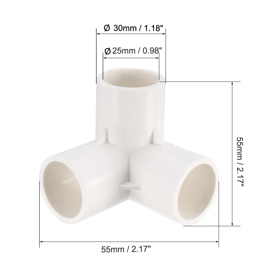 25mm Plastic Tube Connectors 2 Way and 4 Way Various Pack Sizes