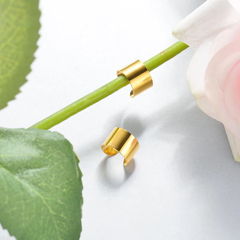 Baoyan, модные серьги-каффы для ушей, позолота, серьги из нержавеющей стали, без пирсинга, ювелирные изделия для ушей, маленькие мини-серьги на клипсах для женщин
