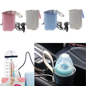 

USB Charging Baby Bottle Heated Cover Newborn Baby Bottle Feeding Insulated Bag Portable Infant Milk Feeding Warmer