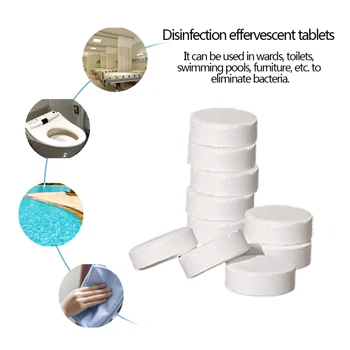 

10pcs Pool Cleaning Effervescent Chlorine Tablets Disinfectant Swimming Pool Clarifier Multifunctional Cleaner Purify Water Safe