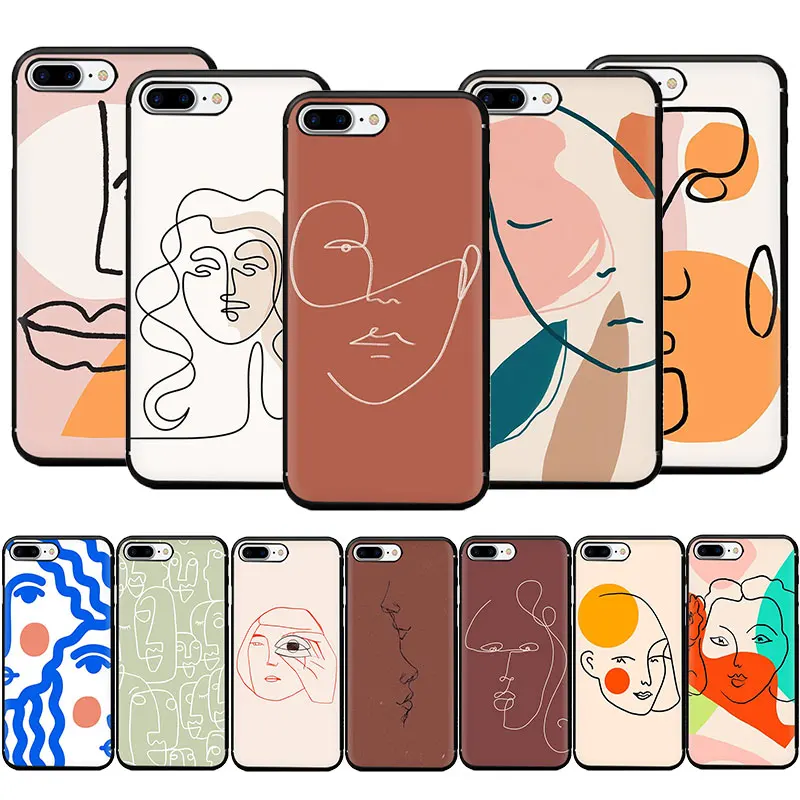 Poster Minimalist Face Artwork Sketch Soft Phone Cover Case For Iphone 12 Mini Se 6 6s Plus 7 8 Plus X Xr Xs 11 Pro Max Phone Case Covers Aliexpress