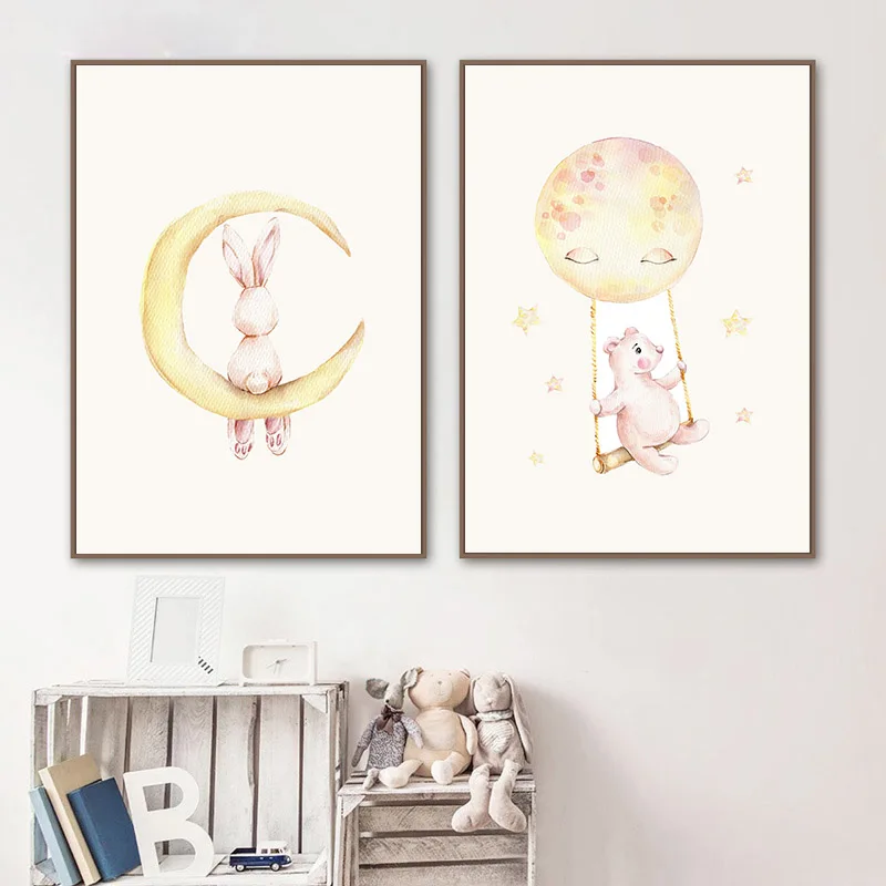 Traum-Gro-e-Kindergarten-Zitate-Leinwand-Poster-Einfache-Wand-Kunstdruck-Minimalistischen-Nordic-Kinder-Dekoration-Bild-Baby