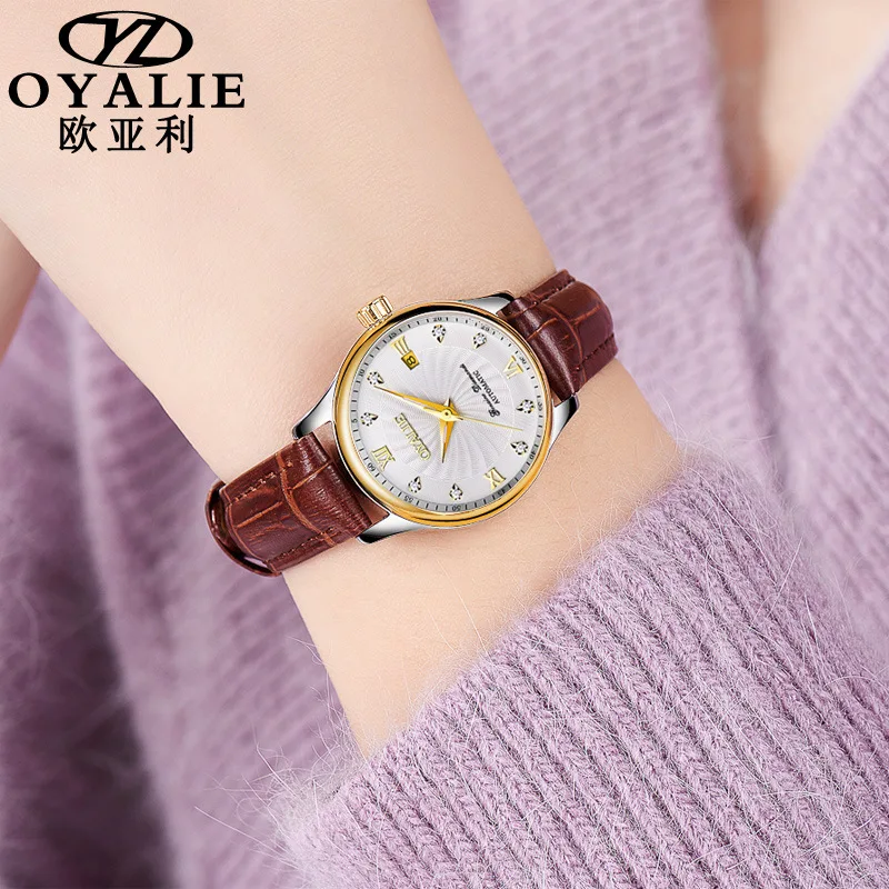 

Hot Selling OYALIE Brand Fully Automatic Analog Watch Simple Elegant Waterproof Ladies' Watch Women's