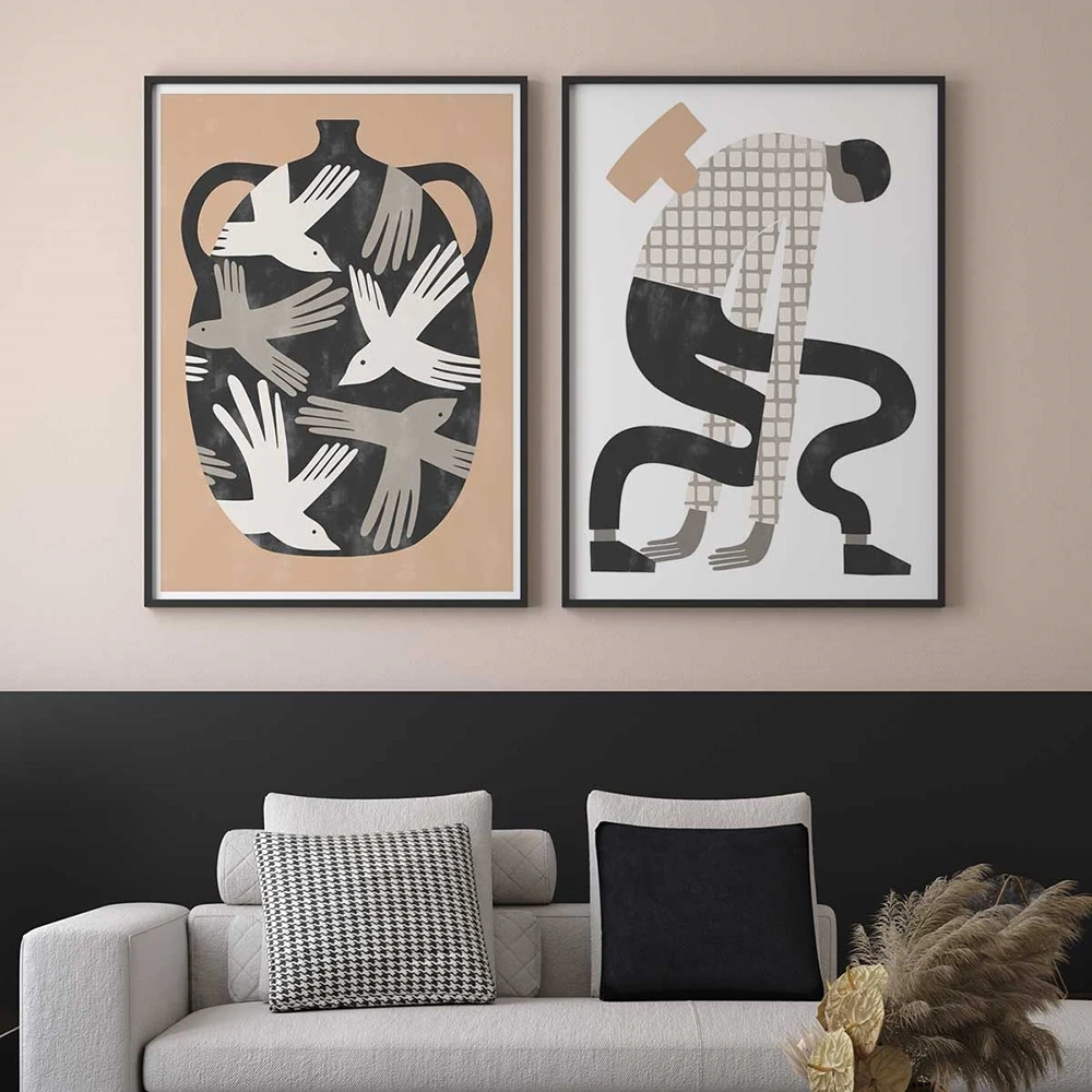 Wall-Art-Canvas-Painting-Energy-Loss-Bird-Trap-Abstract-Painting-Nordic-Posters-And-Prints-Wall-Pictures