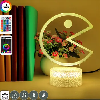 

7 Colors Night Light Arcade Game Pac 3d Novelty Lighting Boy Children Birthday Gift man Led Nighlight Smart Phone Control