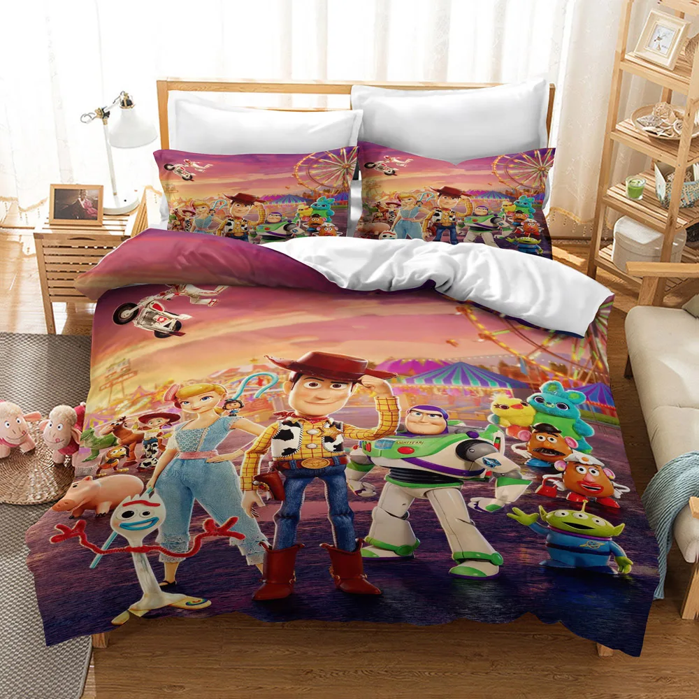 Cartoons Toy Story Buzz Lightyear Bedding Set Disney Anime Home ...