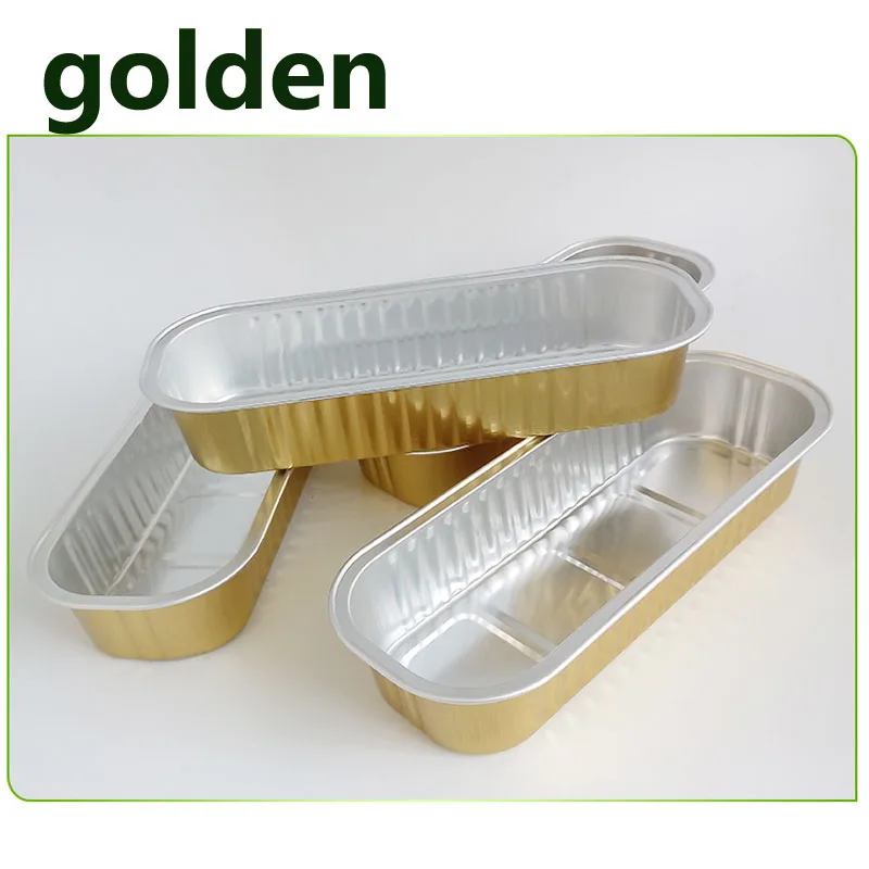 50 набор алюминиевой фольги формы для выпечки утолщенные контейнеры для закусок для булочек, кексов держатель посуды упаковка icecream контейнер для тортов - Цвет: golden