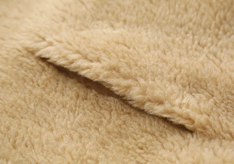 Новая шуба из натуральной овечьей шерсти, Женская куртка из овечьей шерсти, теплая зимняя верхняя одежда большого размера, шерстяная одежда размера плюс F1219