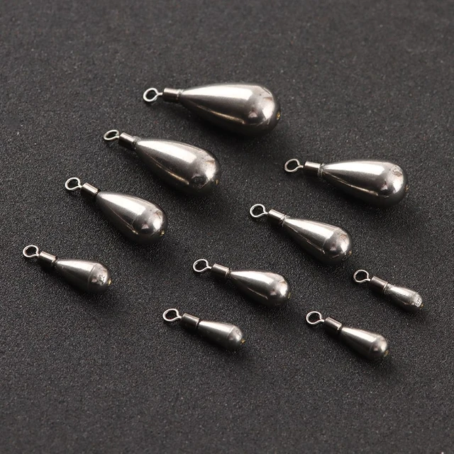 Quick Release Casting Tear Drop Shot Weights Additional Weight Hot Hook  Connector Fishing Tungsten fall Sinker Line Sinkers 3.5G 