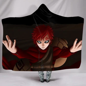 

2019 New Warm Thick Blanket Janpanese Anime Naruto Wearable Hooded Throw Sherpa Fleece Home Warm Blanket for Travel Outdoor