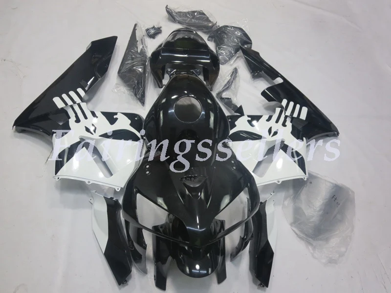 

Top (Injection mold) New ABS Motorcycle Full Fairing Kit Fit For Honda CBR600RR F5 2005 2006 Fairings White Skull Black