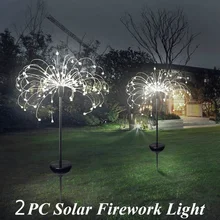 Junejour Солнечная приведенная в действие уличная газонная лампа 90/120/198 светодиодный для сада газон пейзаж праздник светильник