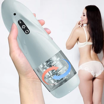 Automatic Rotation Male Masturbator Lifelike Vagina Suck Glans Stimulator Pussy Blowjob Massager Vibrating Adult Sex Toy for Men