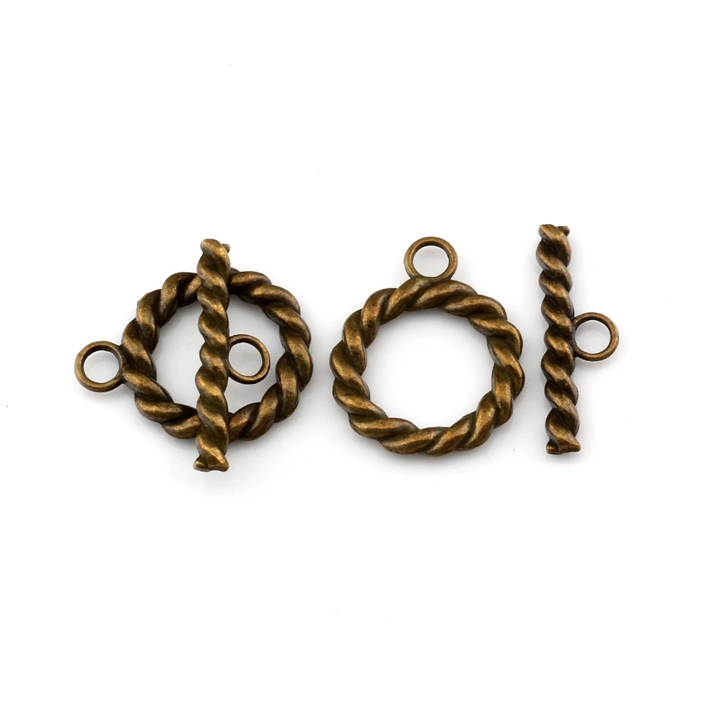 50 Sets Alloy OT Toggle Clasps For DIY Bracelets, Necklace Findings End Clasp Connectors Hooks For DIY Jewelry Making F-68