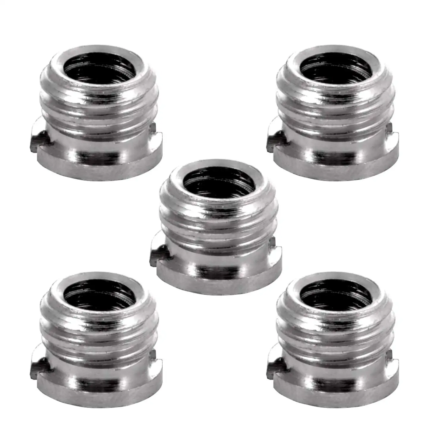 

5 Pcs 3/8" Male to 1/4" Female Convert Screw Adapter Adaptor Reducer Bushing DSLR Camera Camcorder Monopod Tripod Head Ball