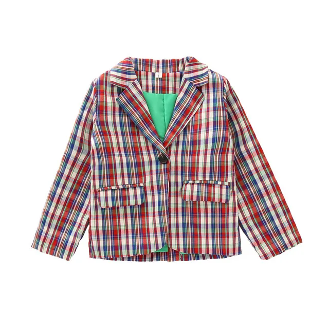 Jacket Одежда для девочек-подростков, спортивный костюм, Детский костюм для девочек, комплекты одежды, школьная клетчатая куртка, штаны, костюм, одежда для детей 10, 12 лет - Цвет: Jacket