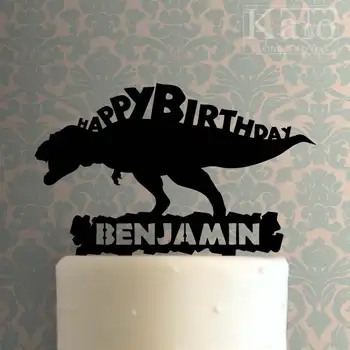 

Custom Dinosaur Happy Birthday 101 Cake Topper